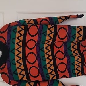 Size L Franco moretti 100%wool long sweater. Multi color
